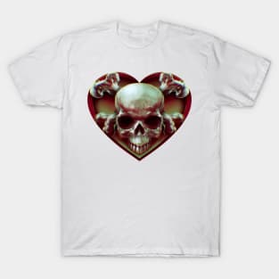 Skull Bones Heart T-Shirt